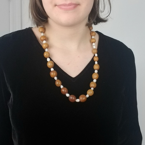 PRICE DROP Vintage 60s Hippie Seed Love Beads Necklace - Picture 2 of 4